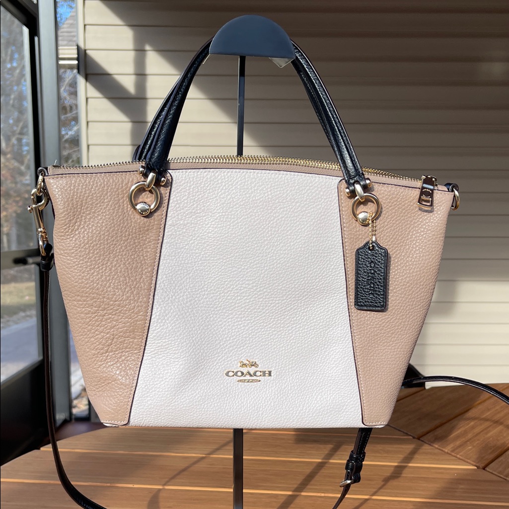 Coach Colorblock Leather Tote Bag
